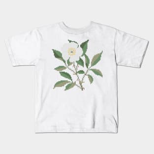 Georgia State Flower Cherokee Rose Kids T-Shirt